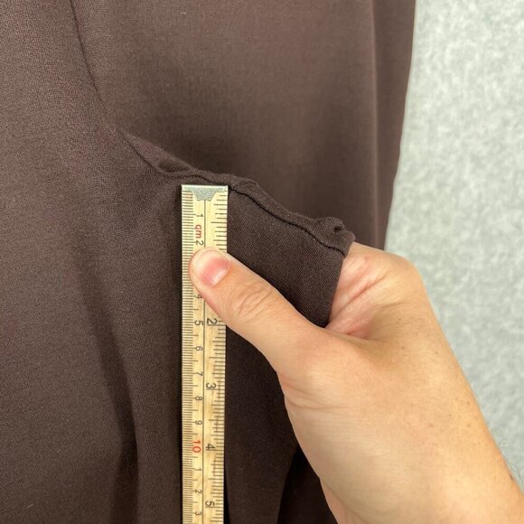 Eileen Fisher Ponte Knit Straight Leg Pull On Pant Size S Chocolate Brown Office - Picture 9 of 11
